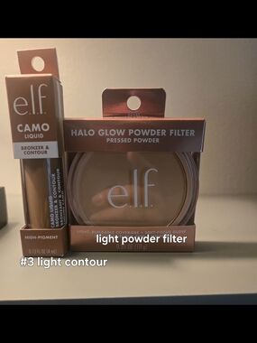 e.l.f. Camo Liquid Bronzer & Contour + Halo Glow Powder Filter - Tan/Beige